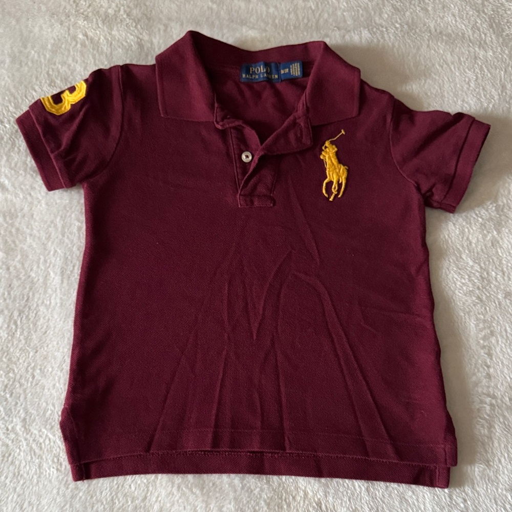 Polo by Ralph Lauren Kids Burgundy Polo Shirt (3T)